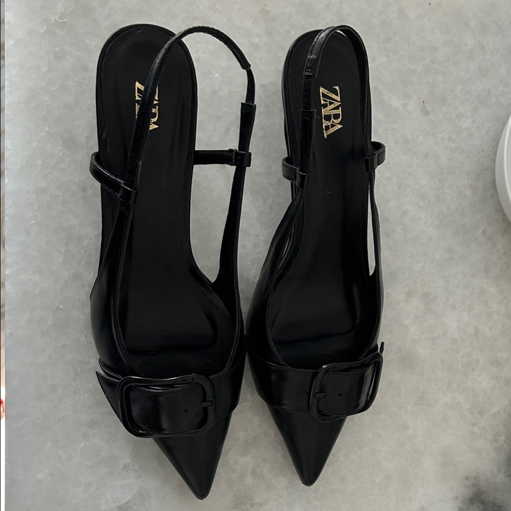 Zara Elegant Black Pointed Heels